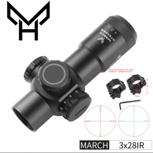 Оптический короткий фиксированный прицел MARCH H3x28IR