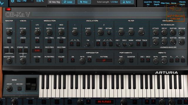 Synthwave | Arturia OB-Xa V DEMO | Native Instruments KOMPLETE KONTROL M32 смотреть онлайн
