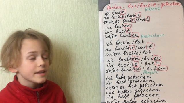 Манный хлеб в хлебопечке и урок немецкого: Präsens, Präteritum, Perfekt, глагол backen. смотреть онлайн