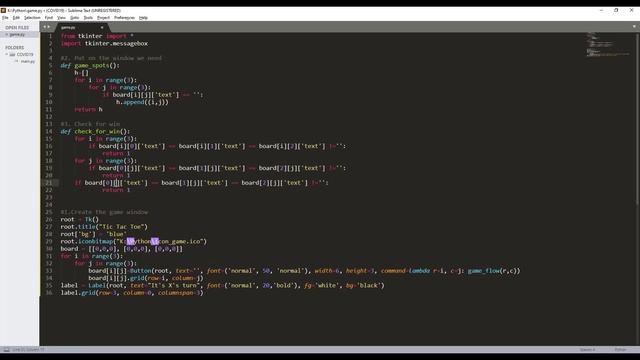 Tic Tac Toe Game | Python tutorial for beginners. #atahoja#atahoja_academy#python#tkinter#coding смотреть онлайн
