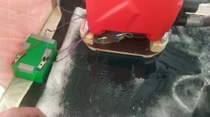 Автономный отопитель в зимней палатке.