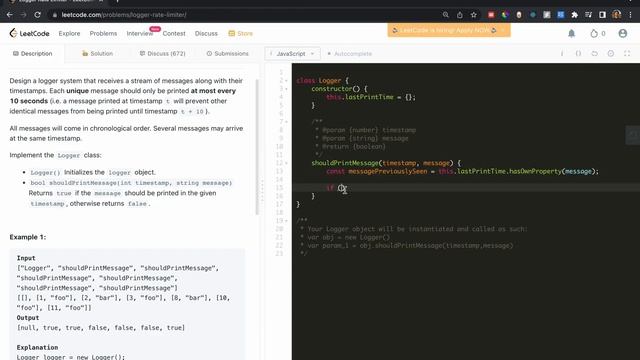 Logger rate limiter - JavaScript смотреть онлайн