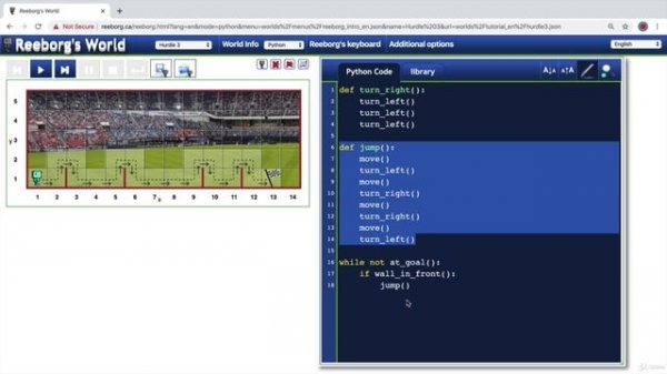 Day 6 - Python Functions & Karel - 6 Hurdles Challenge using While Loops