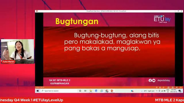 MTB MLE 2 Kapampangan - Wednesday Q4 Week 1 #ETUlayLevelUp смотреть онлайн