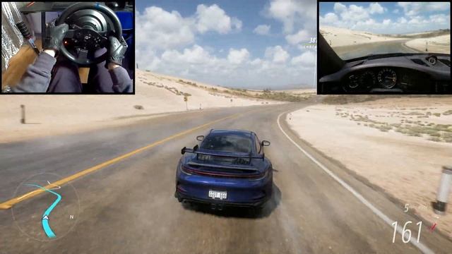 2021 Porsche 911 GT3 unbeatable Goliath race - Forza Horizon 5 Steering wheel gameplay смотреть онлайн