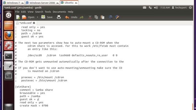 samba configuration on ubuntu linux смотреть онлайн
