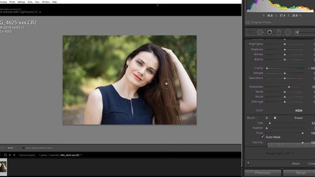 Ретушь кожи в Lightroom в два этапа. смотреть онлайн