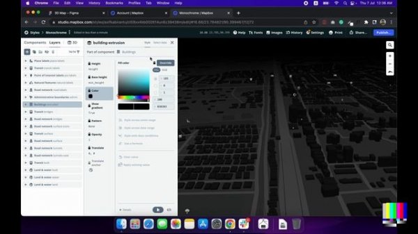 Design custom 3D maps using Figma and Mapbox studio