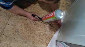 Ложим OSB. Заделка технологического шва.