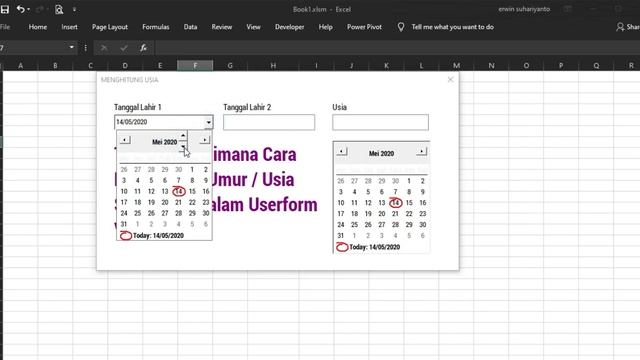 MENGHITUNG USIA/UMUR DALAM TEXTBOX USERFORM | EXCEL & VBA TUTORIAL смотреть онлайн