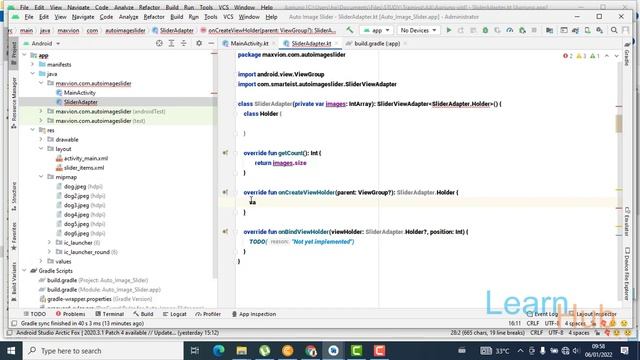 Auto image slider Using Smartiest autoimageslider -Android studio Kotlin смотреть онлайн
