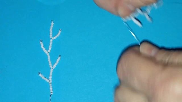 Зимняя березка из бисера//мастер класс