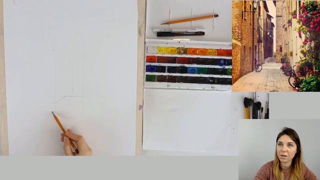 Мастер-класс по скетчингу «Итальянские зарисовки» | Как нарисовать улицу города поэтапно смотреть онлайн