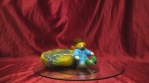 Кукла ручной работы "Мальчик  в улиточке"