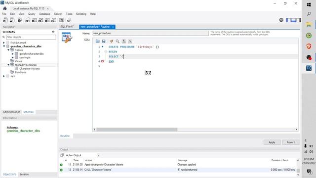 STORED PROCEDURE || MySQL Workbench for CS2216 DBMS FINAL PROJECT смотреть онлайн