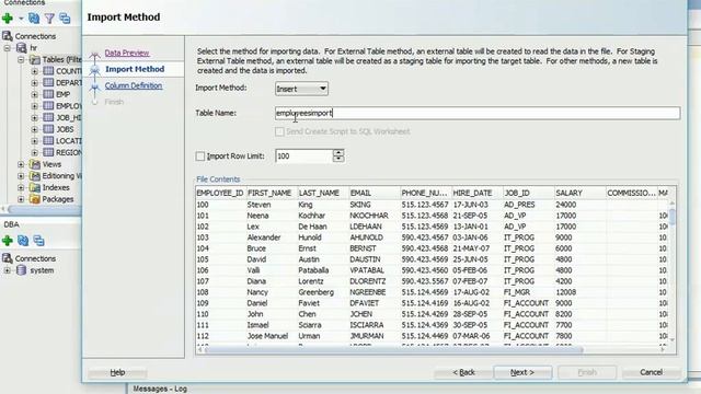 Importing an Excel file into Oracle database by using Oracle SQL Developer. смотреть онлайн