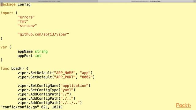 Hands-on Microservices With Go And MongoDB : Configuring The Microservice | Packtpub.com