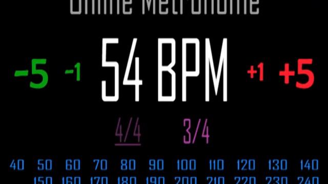 Metronomo Online - Online Metronome - 54 BPM 3/4 смотреть онлайн