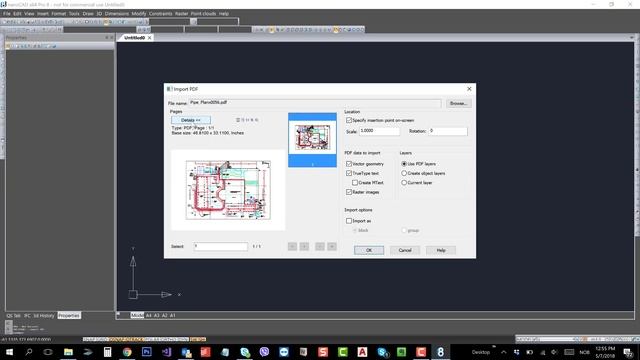 Pdf to Dwg in nanoCAD смотреть онлайн