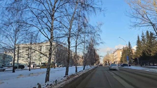 Въезд в г. Барнаул через новый мост -- Ленинский проспект (проспект Космонавтов) смотреть онлайн