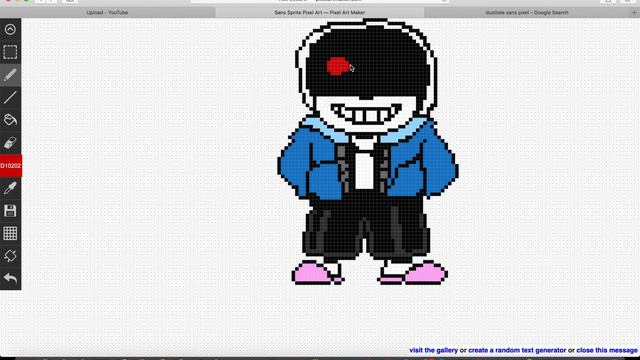 Dusttale sans pixel art maker смотреть онлайн