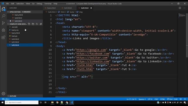 HTML Tutorial: Img and Anchor tags | Web Development Tutorials #6 смотреть онлайн