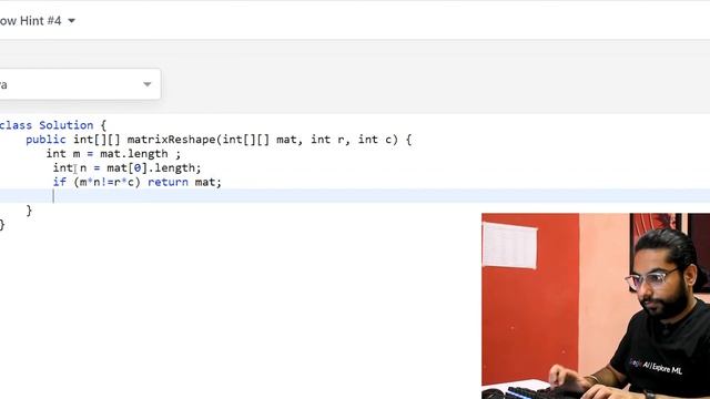 Reshape the Matrix (Java) | Leetcode 566 | July Coding Challenge Day 5 смотреть онлайн