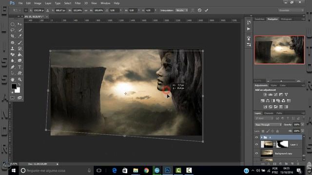 Photoshop Tutorial Surreal Stone face смотреть онлайн