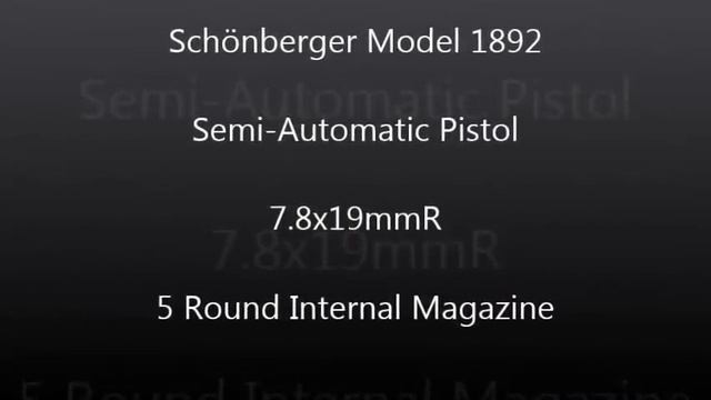 The First Semi Automatic Pistol -- Schönberger Laumann Pistols смотреть онлайн