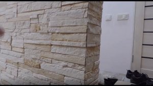 Гипсовая плитка ( заделка угловых примыканий гипсовым клеем)