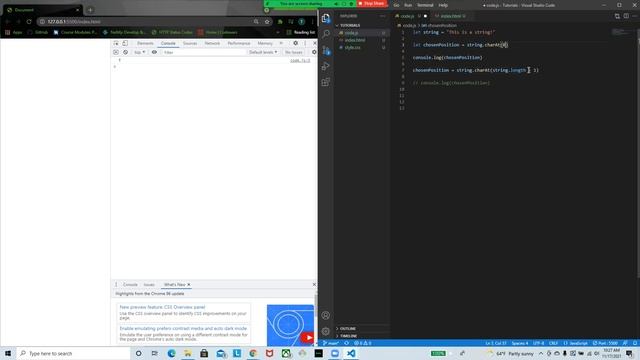 Taking a look at charAt(). JavaScript Tutorial смотреть онлайн