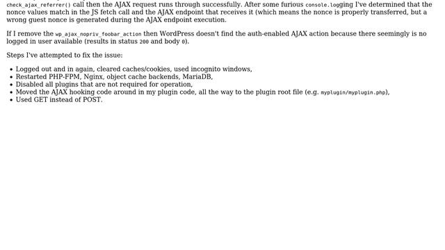 Wordpress: wp-admin AJAX with Fetch API is done without user (2 Solutions!!) смотреть онлайн