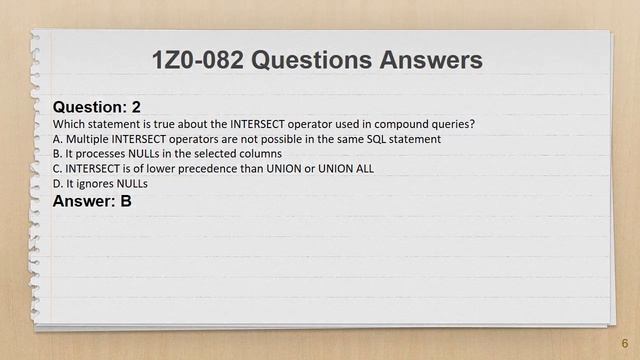 Oracle Database 1Z0-082 Exam Questions смотреть онлайн