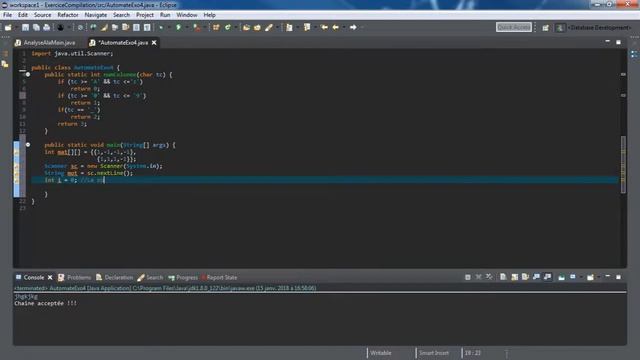 Analyse lexicale : méthode des automates (Identificateurs). Programme en java смотреть онлайн
