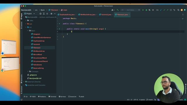 Basic Java Program - How to find Fibonacci number using recursion | Java for QA SDET Playlist смотреть онлайн