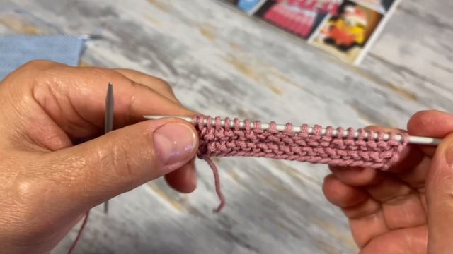 Узоры спицами. Простой узор. Knitting patterns. Simple pattern. смотреть онлайн