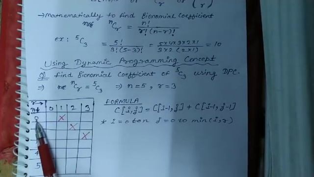 Binomial Coefficient using dynamic programming concepts in design and analysis of algorithm смотреть онлайн