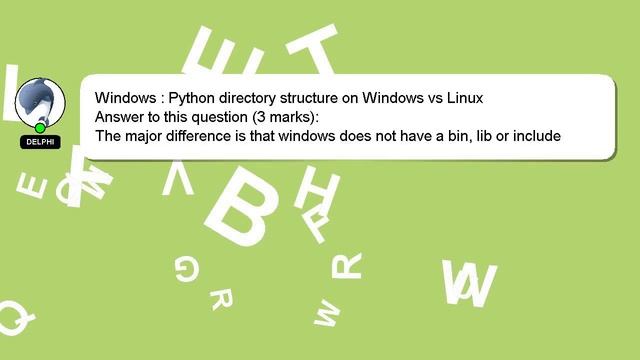 Windows : Python directory structure on Windows vs Linux смотреть онлайн