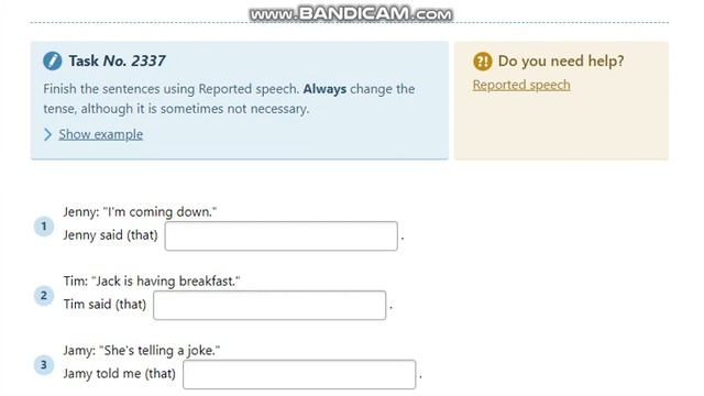Reporting Present continuous sentences смотреть онлайн