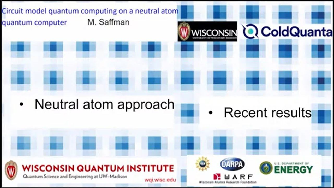 Mark Saffman, Running Quantum algorithms on a neutral atom processor смотреть онлайн