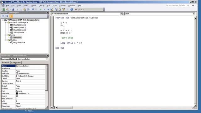 Web Scraper VBA Application1.08-The do repeat) loop with DoEvents смотреть онлайн