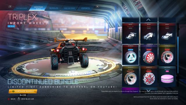 THE *DISCONTINUED* BUNDLE IN ROCKET LEAGUE!