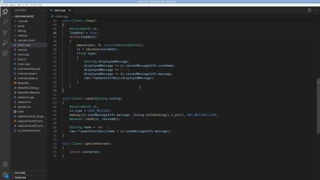 Lan Chat Client Over UDP | QT C++ смотреть онлайн