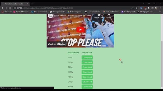YouTube Video Downloader Project Using Django смотреть онлайн