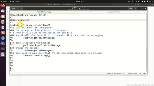 ROS Tutorial: Subscriber and Publisher Nodes in Python from Scratch and Connect them Using Topics смотреть онлайн