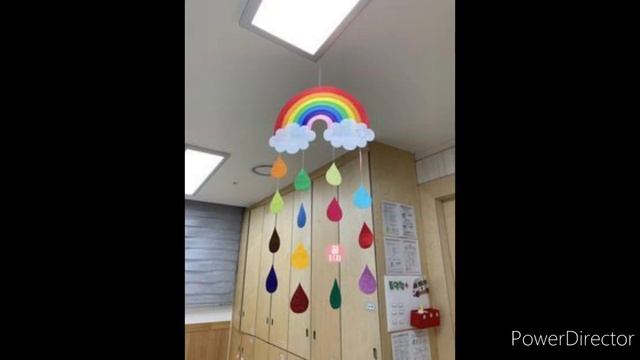 Preschool hanging decoration ideas/classroom roof decoration design/Paper decoration design смотреть онлайн