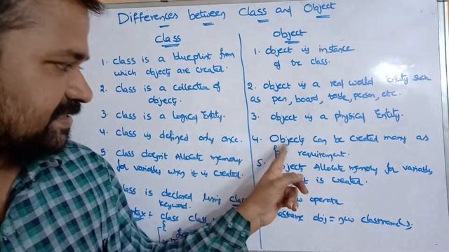 Differences between class and object in java смотреть онлайн