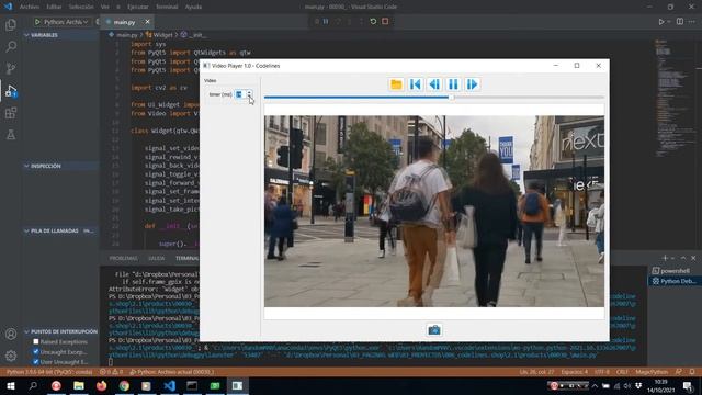 Video Player (using QGraphicsView) | Python | OpenCV | PyQT | смотреть онлайн
