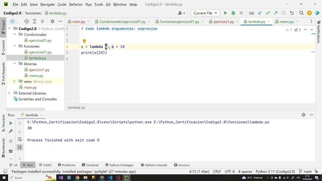 Lambda en Python смотреть онлайн