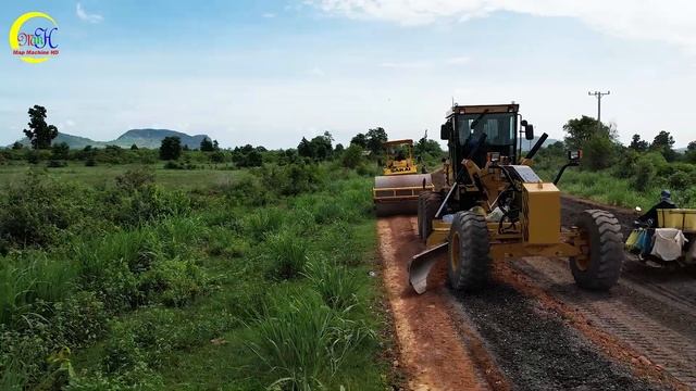 Amazing Work! Strong Motor Grader and Road Roller Process Technologies, Road Stone Mixing Technique смотреть онлайн